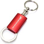 Dodge Stripes Red Logo Metal Aluminum Valet Pull Apart Key Chain Ring Fob