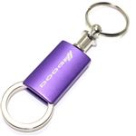 Dodge Stripes Purple Logo Metal Aluminum Valet Pull Apart Key Chain Ring Fob