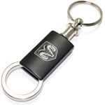 Dodge Ram Black Logo Metal Aluminum Valet Pull Apart Key Chain Ring Fob