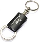 Dodge R/T Black Logo Metal Aluminum Valet Pull Apart Key Chain Ring Fob