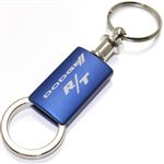 Dodge R/T Navy Blue Logo Metal Aluminum Valet Pull Apart Key Chain Ring Fob