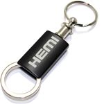 Dodge Hemi Black Logo Metal Aluminum Valet Pull Apart Key Chain Ring Fob