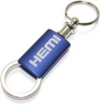 Dodge Hemi Navy Blue Logo Metal Aluminum Valet Pull Apart Key Chain Ring Fob