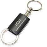 Chevy Camaro SS Black Logo Metal Aluminum Valet Pull Apart Key Chain Ring Fob