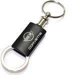 Chevy Corvette C4 Black Logo Metal Aluminum Valet Pull Apart Key Chain Ring Fob