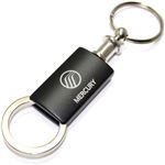 Mercury Black Logo Metal Aluminum Valet Pull Apart Key Chain Ring Fob