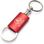 Acura Red Logo Metal Aluminum Valet Pull Apart Key Chain Ring Fob