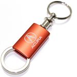 Acura Orange Logo Metal Aluminum Valet Pull Apart Key Chain Ring Fob