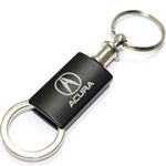 Acura Black Logo Metal Aluminum Valet Pull Apart Key Chain Ring Fob