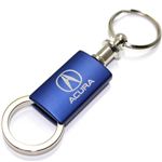 Acura Navy Blue Logo Metal Aluminum Valet Pull Apart Key Chain Ring Fob