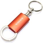 Volvo Orange Logo Metal Aluminum Valet Pull Apart Key Chain Ring Fob