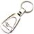 Genuine Ford Mustang Logo Metal Chrome Tear Drop Key Chain Ring Fob