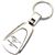 Genuine Ford Mustang GT Logo Metal Chrome Tear Drop Key Chain Ring Fob