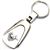 Genuine Ford Mustang 45 Aniversary Logo Metal Chrome Tear Drop Key Chain Ring