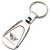 Genuine Chevrolet Corvette C5 Logo Metal Chrome Tear Drop Key Chain Ring Fob