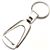 Genuine Dodge Stripes Logo Metal Chrome Tear Drop Key Chain Ring Fob