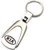 Premium Kia Logo Metal Chrome Tear Drop Key Chain Ring Fob