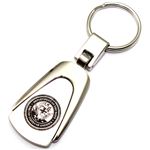 Premium US Navy Logo Metal Chrome Tear Drop Key Chain Ring Fob