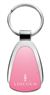 Genuine Lincoln Pink Logo Metal Chrome Tear Drop Key Chain Ring Fob