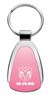 Genuine Dodge Ram Pink Logo Metal Chrome Tear Drop Key Chain Ring Fob