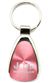 Genuine Jeep Wrangler Pink Logo Metal Chrome Tear Drop Key Chain Ring Fob