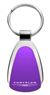 Genuine Chrysler Purple Logo Metal Chrome Tear Drop Key Chain Ring Fob