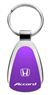 Genuine Honda Accord Purple Logo Metal Chrome Tear Drop Key Chain Ring Fob