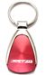 Genuine Dodge SRT8 Red Logo Metal Chrome Tear Drop Key Chain Ring Fob