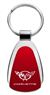 Genuine Chevrolet Corvette C5 Red Logo Metal Chrome Tear Drop Key Chain Ring Fob