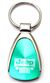 Genuine Jeep Grille Aqua Green Logo Metal Chrome Tear Drop Key Chain Ring Fob