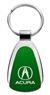 Genuine Acura Aqua Green Logo Metal Chrome Tear Drop Key Chain Ring Fob