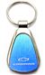 Authentic Chevrolet Camaro Blue Logo Metal Chrome Tear Drop Key Chain Ring Fob