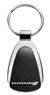 Genuine Dodge Stripes Logo Metal Black Chrome Tear Drop Key Chain Ring Fob