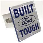 Ford Built Tough Logo Tow 2" Receiver Hitch Cover Brushed Stainless Steel Plug 