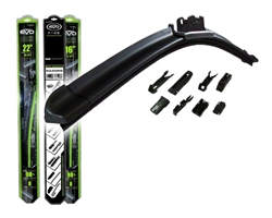 Premium 22" Frameless Flexible Rubber Windshield Wiper Blade w/Universal Adapter