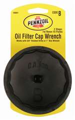 Pennzoil Oil Filter Cap Wrench - 74/76mm 15 Flutes Code B for Car-Truck Change