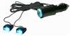 12V Cigarette Lighter Plug Blue LED Accent Light Beams for Auto-Car Interior