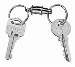 Deluxe Metal Chrome Pull-Apart Key Chain with 2 Separate Rings for Auto-Home