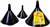 Pennzoil 3 Black Plastic Funnels Set for Auto-Car-Truck Gas-Oil-Liquid