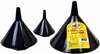 Pennzoil 3 Black Plastic Funnels Set for Auto-Car-Truck Gas-Oil-Liquid