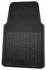 1 Premium Black All-Weather Rubber Interior Front Floor Mat for Auto-Car-Truck