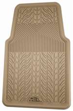1 Universal Tan All-Weather Rubber Interior Front Floor Mat for Auto-Car-Truck