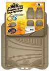 4 Armor All Tan Rubber All-Weather Interior Floor Mats Set for Auto-Car-Truck