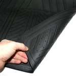 4 Universal Black All-Weather Rubber Interior Floor Mats Set for Auto-Car-Truck