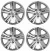 15" Premium Car Silver Wheel/Rim Hub Caps Covers w/Chrome Bolt Nuts - Set of 4