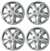 15" Premium Car Silver Wheel/Rim Hub Caps Covers w/Chrome Bolt Nuts - Set of 4