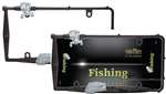 2 Premium Custom Fishing Black Fish & Rod License Plate Tag Frames for Car-Truck
