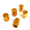 5 Premium Gold Aluminum Tire/Wheel Air Stem Valve Caps for car-truck-hot rod