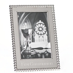 4x6 Silver First Communion Frame - 8"