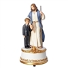 Musical Jesus with Boy Figure - 7.5" (Plays "The Lord's Prayer")